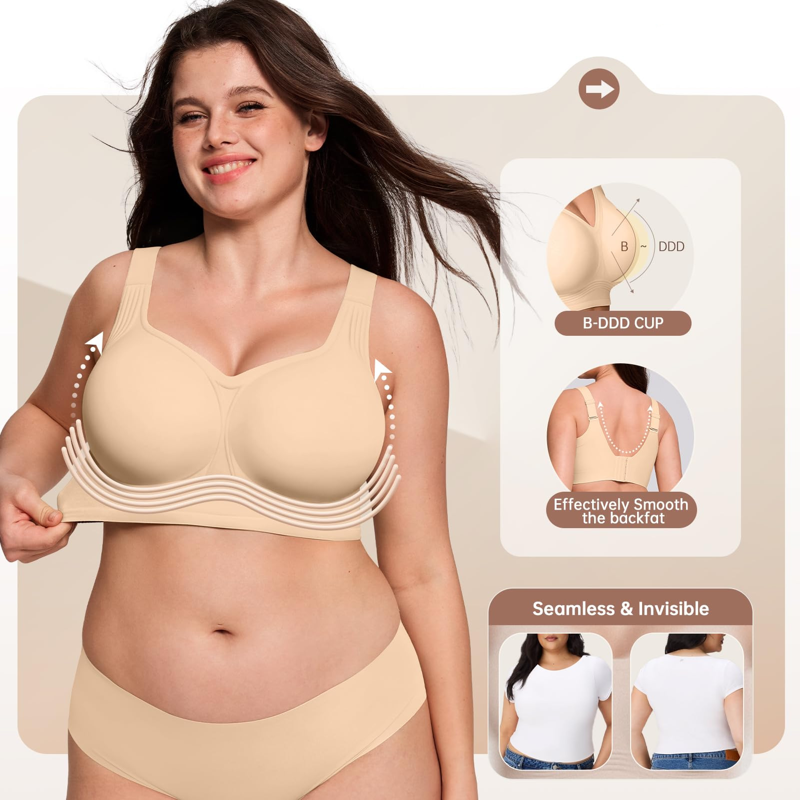 Plus Size Wireless Bra for Wom - Full Coverage Bra recensione e prezzo