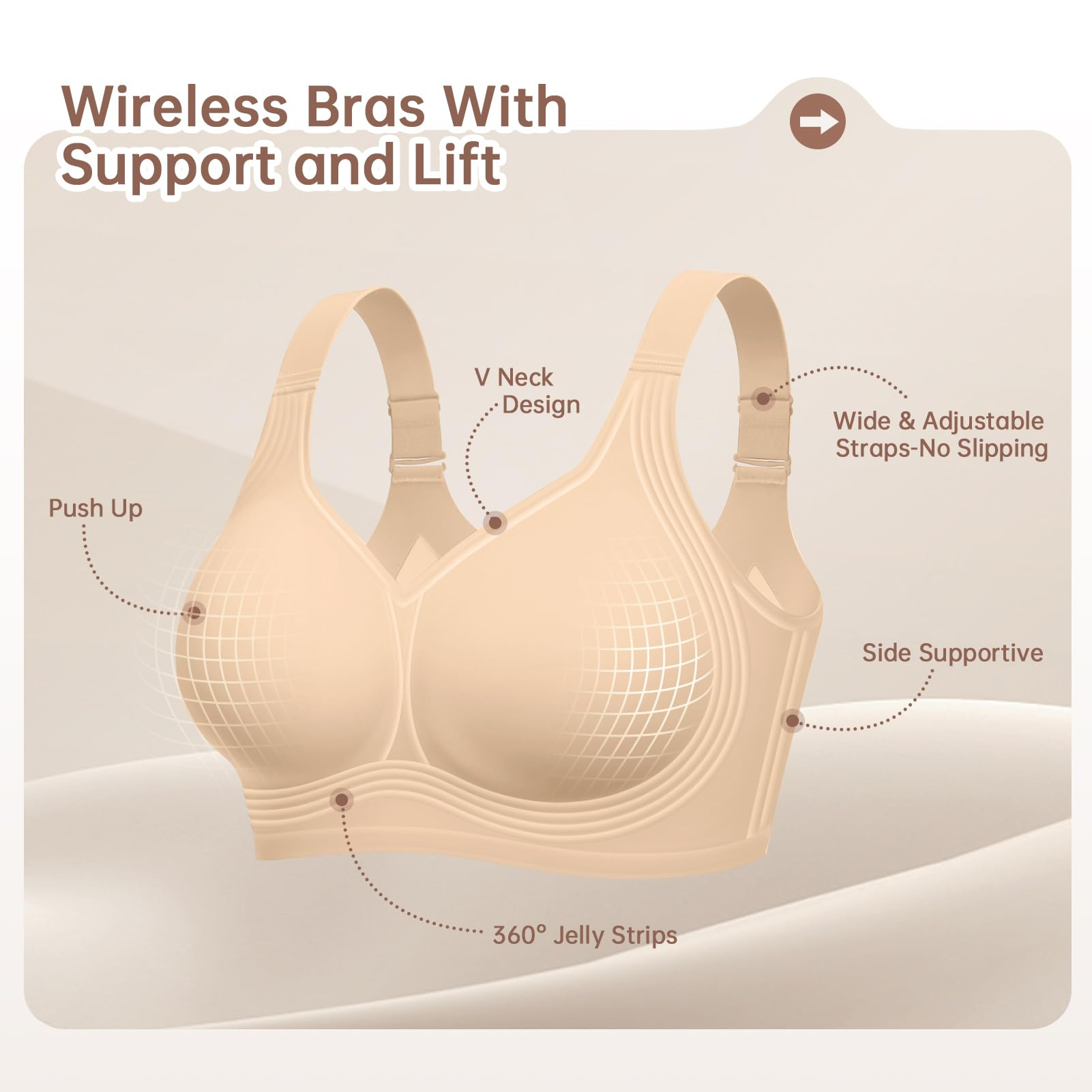 Plus Size Wireless Bra for Wom - Full Coverage Bra recensione e prezzo