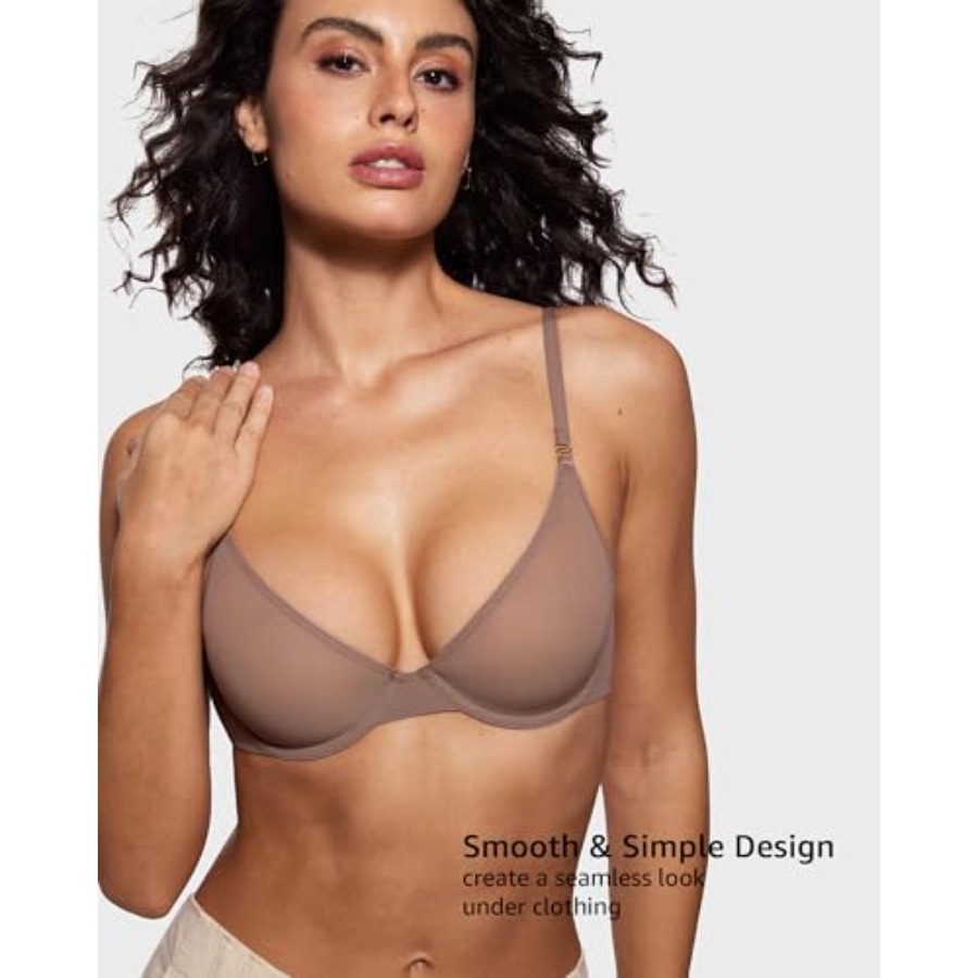 Women's Cosnufy Sheer Balconet - Demi Bra Balconette recensione e prezzo