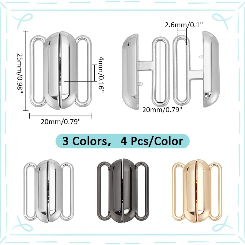 12 Sets 3 Colors Front Closing - Nursing Bra Clip recensione e prezzo