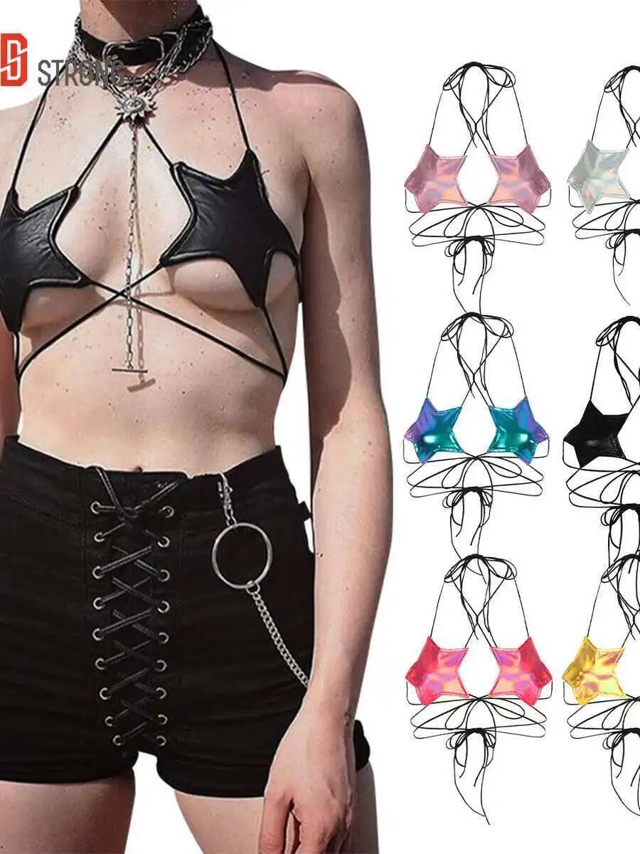 Women's Metallic Star Bra Top  - Lace Bralette Set recensione e prezzo