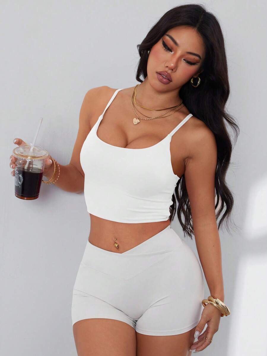 Womens Criss-Cross Strap Racer - Sports Bra Racerback recensione e prezzo