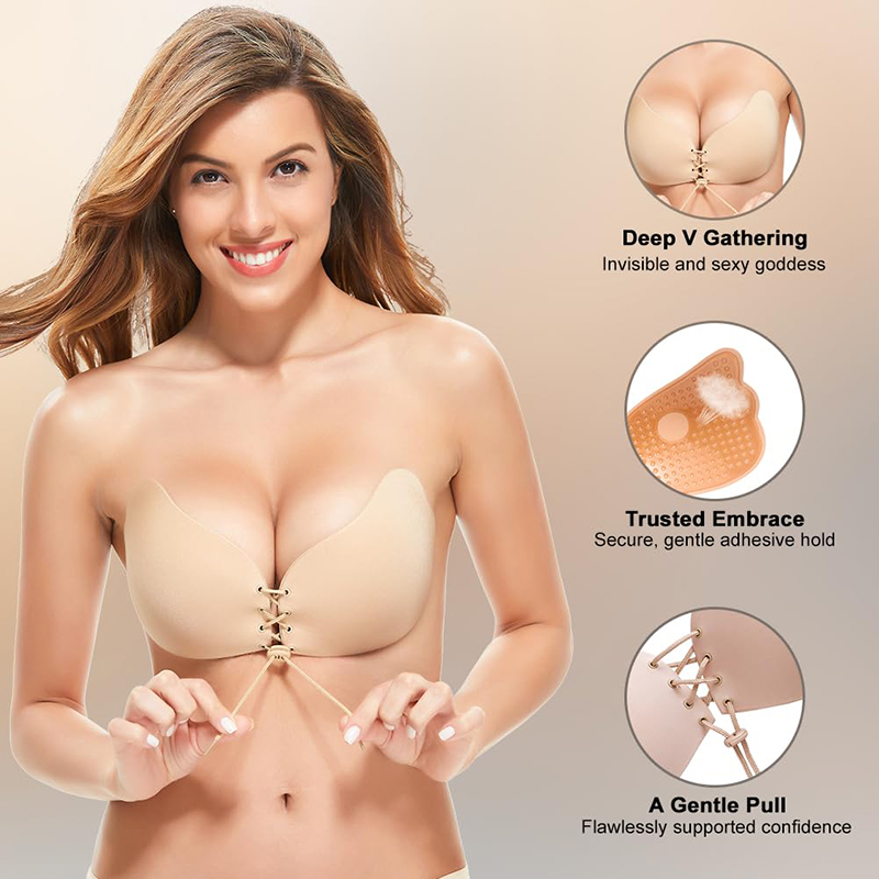 1/2 Pairs Women Summer Backles - Strapless Bra Adhesive recensione e prezzo