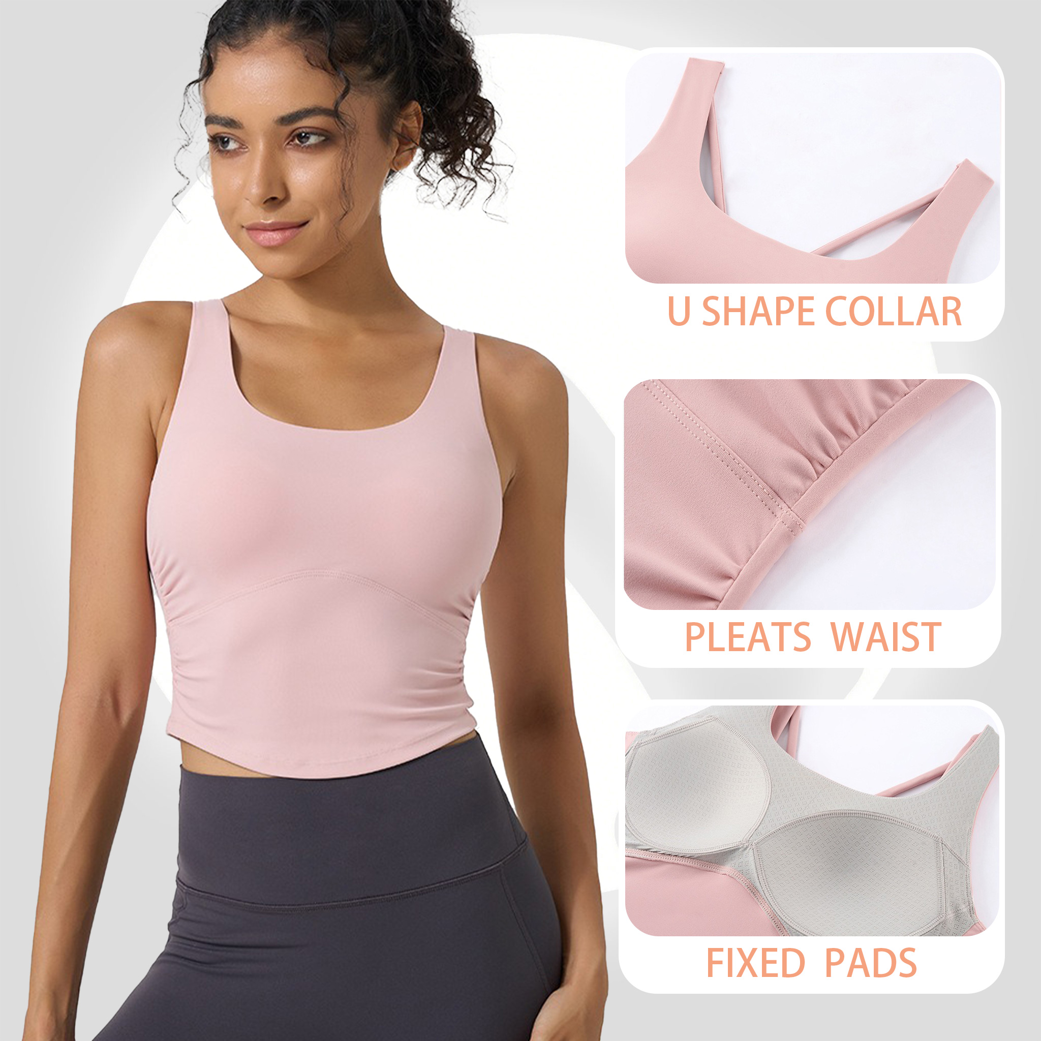 Women's Fixed Cup Yoga Sports  - Sports Bra Racerback recensione e prezzo