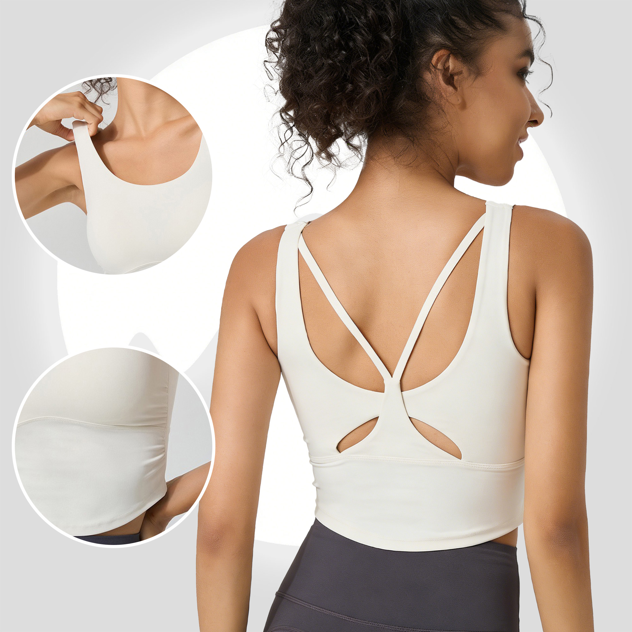Women's Fixed Cup Yoga Sports  - Sports Bra Racerback recensione e prezzo