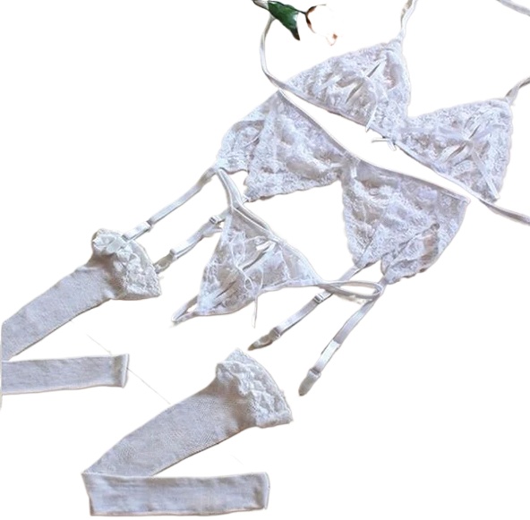 Lace Women Lingerie Set 4 Pcs  - Sheer Bra Lace recensione e prezzo
