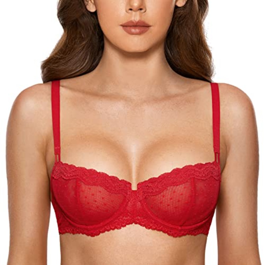 DOBREVA Women's Sexy Lace Bra  - Demi Bra Balconette recensione e prezzo