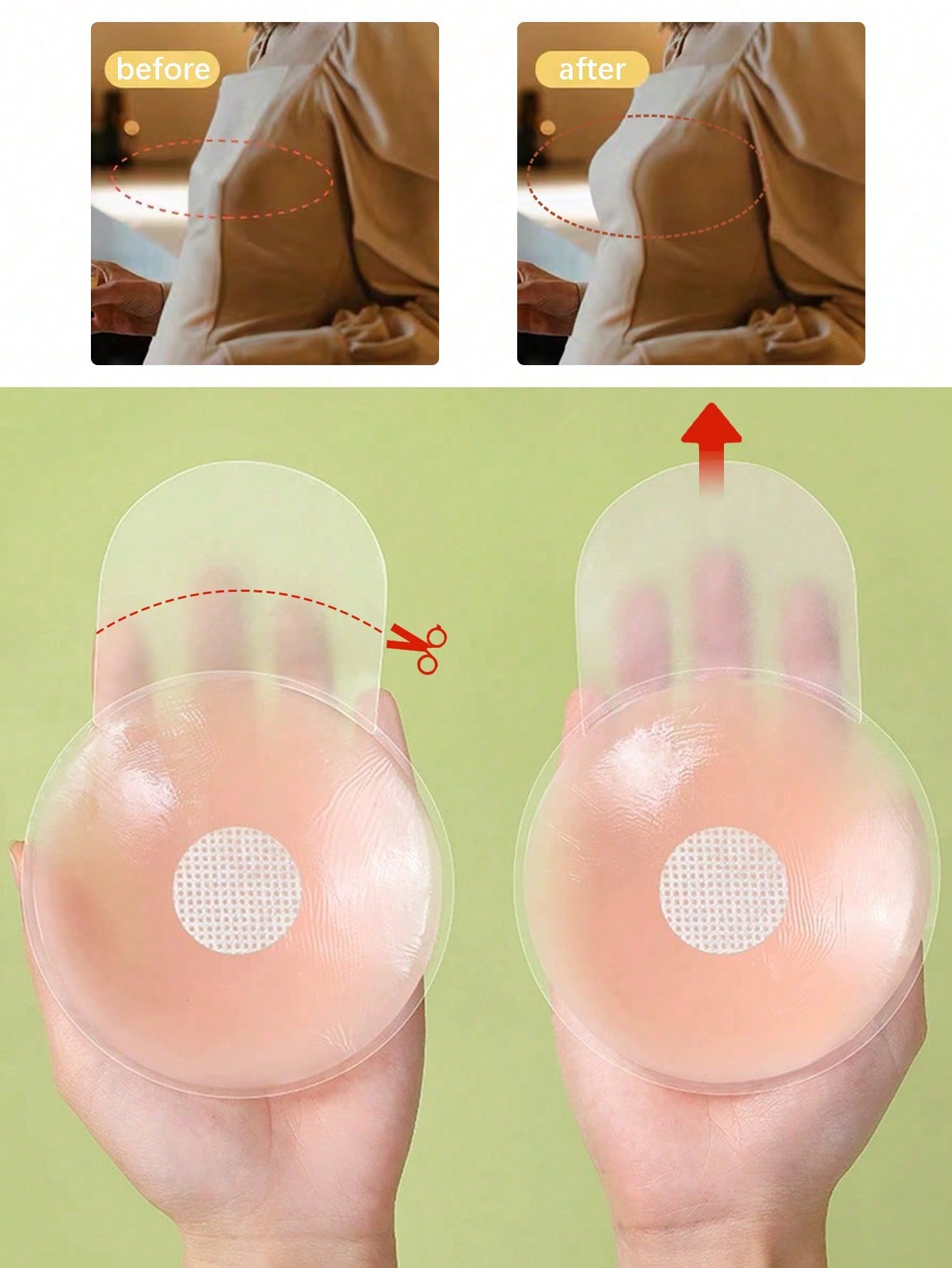 6.5cm Invisible Silicone Breas - Push Up Bra Silicone recensione e prezzo